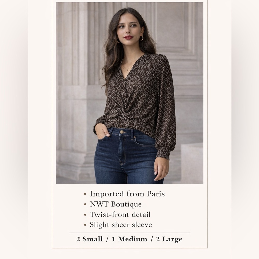 Paris Twist Blouse (NWT) |
